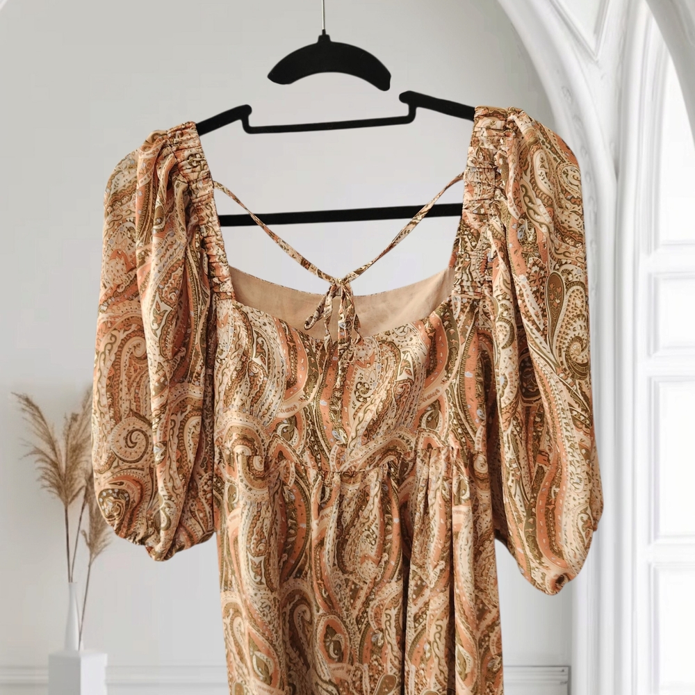 Hayden Elegant Paisley Print Dress 1XL - Picture 4 of 9